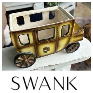 Vintage 50s Ceramic Royal Coach Valet By Swank Dresser Caddy or Planter